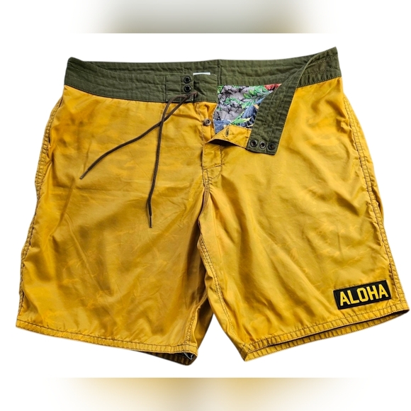 Birdwell Beach Britches 311 Aloha Board Shorts - Gold - Sz 40 - Picture 2 of 10